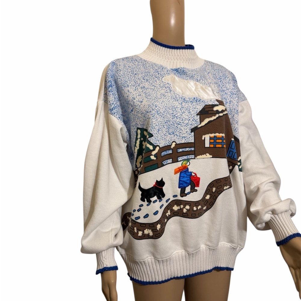 Vintage E.b sport Cozy Winter Scene Sweater - Picture 5 of 7